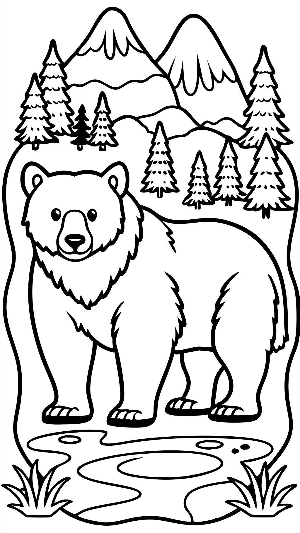 brown bear coloring page